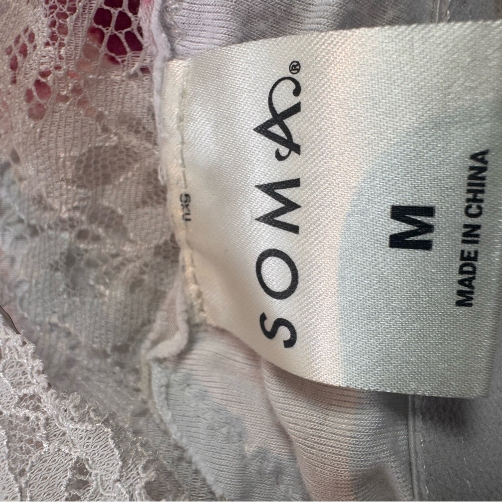 Soma Floral Lace Trim camisole - gray/multi size M great condition - Picture 5 of 6